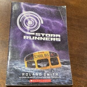 Scholastic Storm Runners — Purple Cover with Yellow School Bus